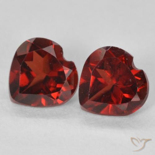 1.19ctw Natural Rojo medio Granate piropo, Corazón, VS