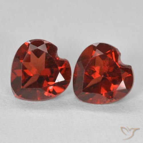 1.13ctw Natural Rojo medio Granate piropo, Corazón, VVS-VS