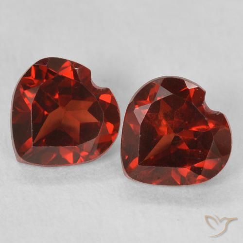 1.09ctw Natural Rojo medio Granate piropo, Corazón, VVS-VS