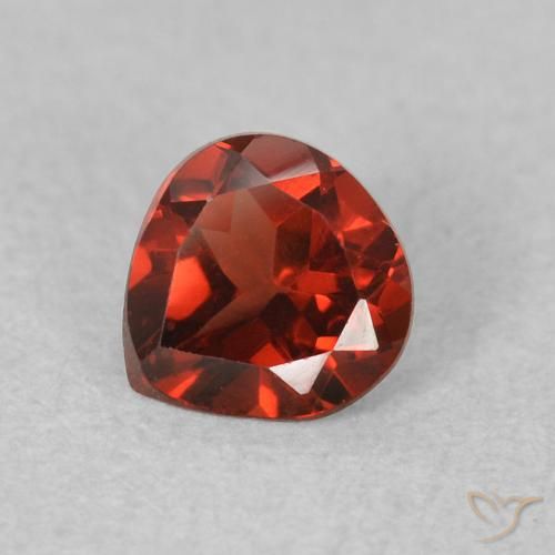 0.54ct Natural Rojo grosella Granate piropo, En forma de pera, VVS-VS