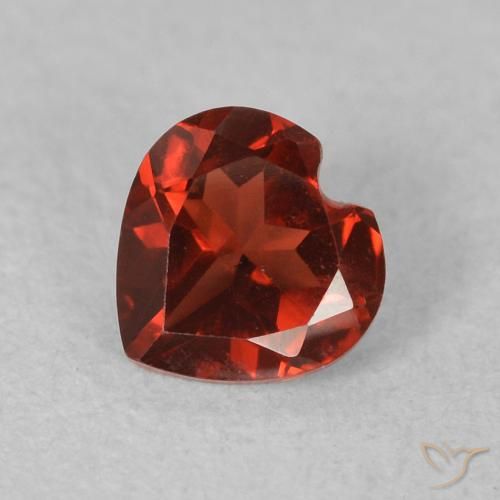 0.61ct Natural Rojo claro Granate piropo, Corazón, VS