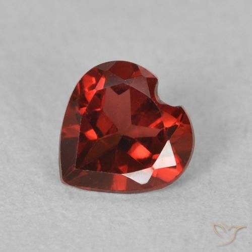 0.52ct Natural Rojo grosella Granate piropo, Corazón, VVS-VS