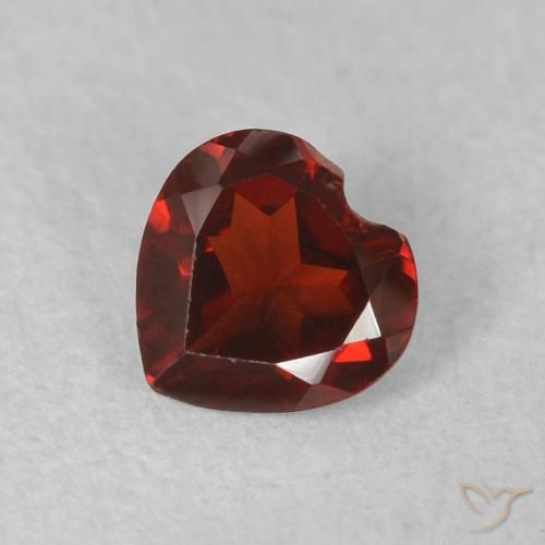 0.47ct Natural Rojo merlot Granate piropo, Corazón, VVS-VS