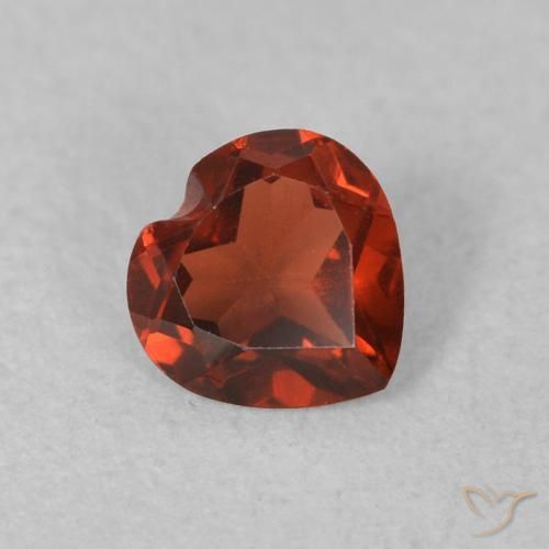 Granate piropo Rojo claro natural de 0.47 ct, Corazón, VVS-VS