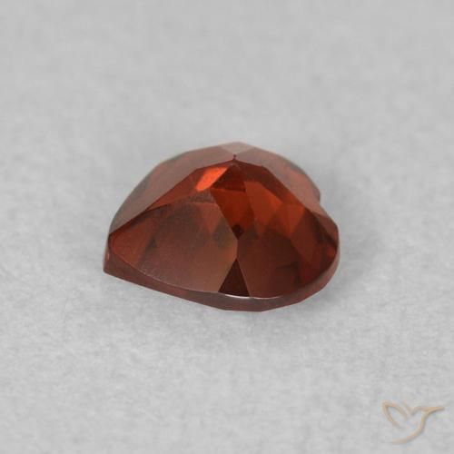 Granate piropo Rojo claro natural de 0.47 ct, Corazón, VVS-VS