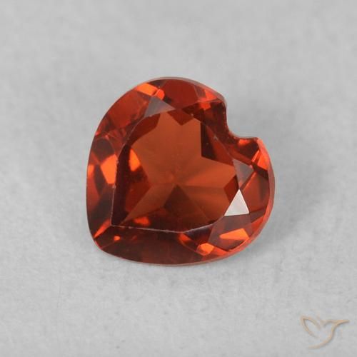 0.50ct Natural Rojo grosella Granate piropo, Corazón, VVS-VS