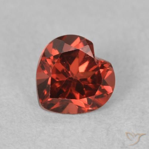 0.62ct Natural Rojo grosella Granate piropo, Corazón, VVS-VS