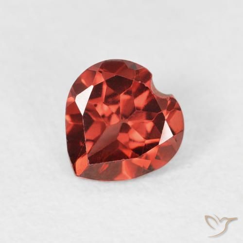 0.56ct Natural Rojo claro Granate piropo, Corazón, VS