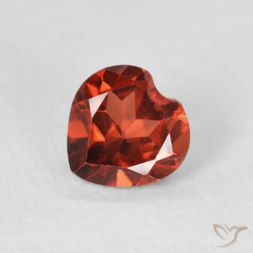 0.60ct Natural Rojo grosella Granate piropo, Corazón, VS