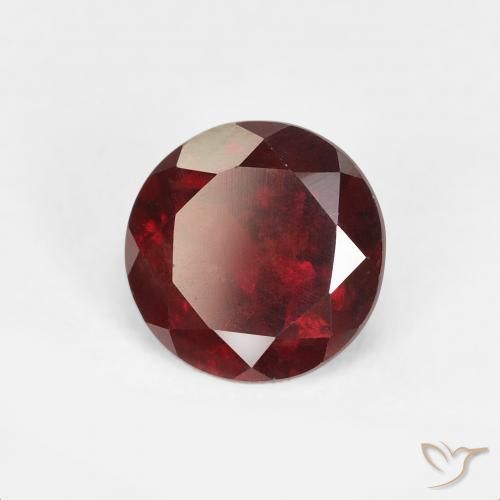 Granate piropo Rojo grosella natural de 1.60 ct, Redondo, VS