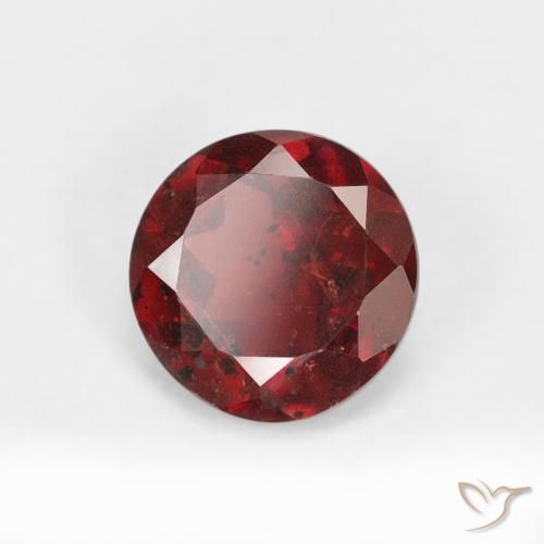 Granate piropo Rojo sangría natural de 0.91 ct, Redondo, VS-SI
