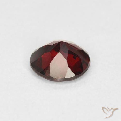 Granate piropo Rojo oscuro natural de 0.64 ct, Redondo, VS-SI