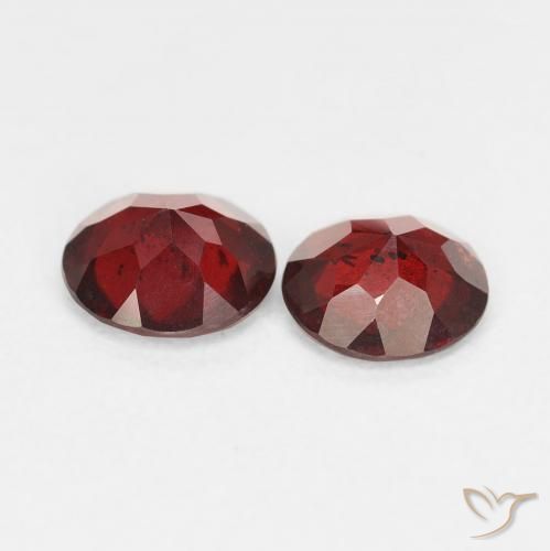 Gemas de Granate piropo Rojo sangría natural de 1.32 ct, Redondo, VS-SI