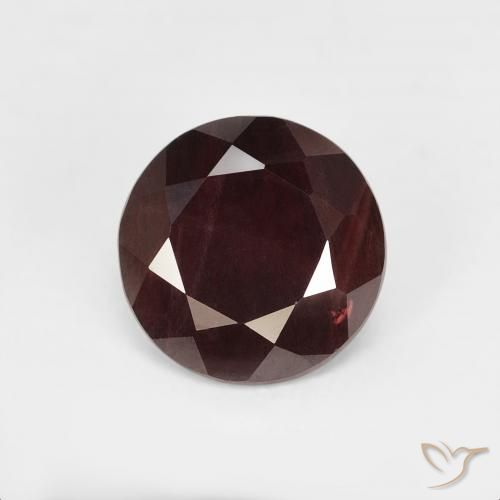 1.63ct Natural Rojo oscuro Granate piropo, Redondo, VS
