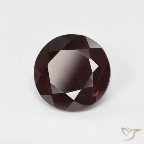 Granate piropo Rojo oscuro natural de 1.63 ct, Redondo, VS