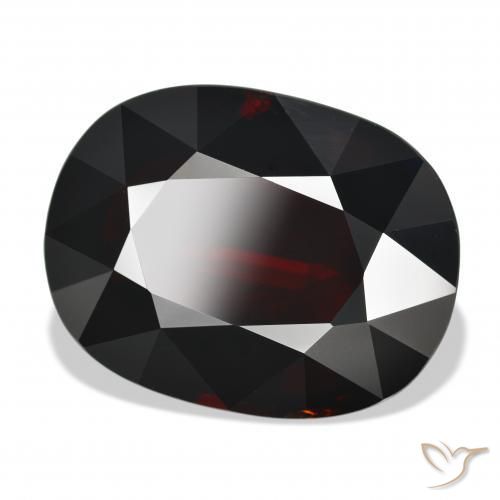 Granate piropo Rojo oscuro natural de 34.78 ct, Ovalada, VVS
