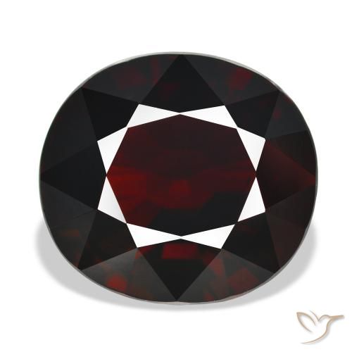 21.03ct Natural Rojo negruzco Granate piropo, Ovalada, IF