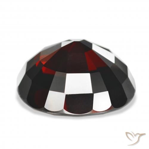 Granate piropo Rojo negruzco natural de 21.03 ct, Ovalada, IF