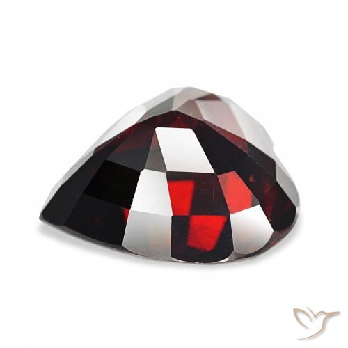 Granate piropo Rojo oscuro natural de 15.79 ct, Corazón, VS