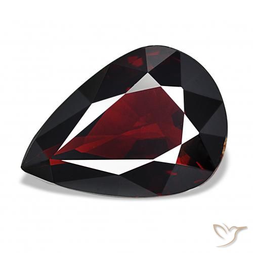13.92ct Rojo negruzco Granate piropo, En forma de pera, VS