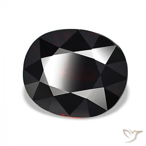 Granate piropo Rojo oscuro natural de 11.06 ct, Ovalada, VVS