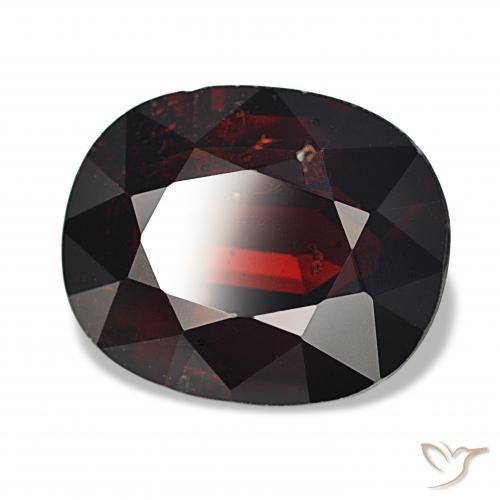 Granate piropo Rojo negruzco natural de 12.59 ct, Ovalada, SI-I1