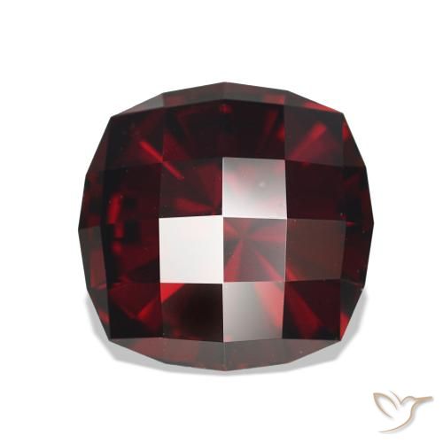 4.67ct Rojo oscuro Granate piropo, Forma Cojín, VVS