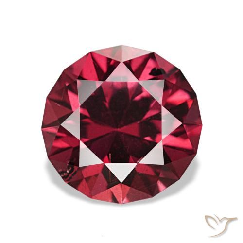 Granate piropo rojo de 2,00 ct, redondo, VS