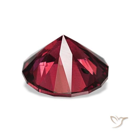 Granate piropo rojo natural de 2,00 ct, corte redondo, VS