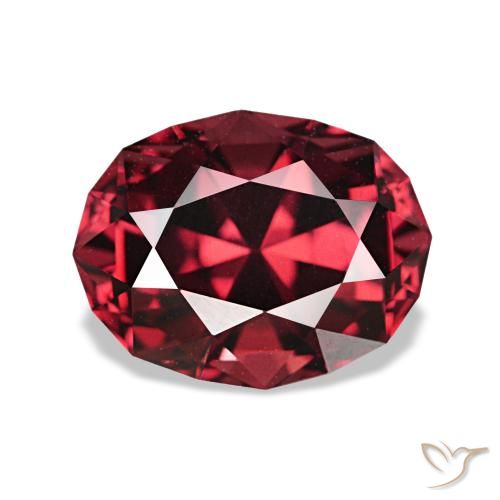 Granate piropo rojo de 3,12 ct, ovalado, VVS