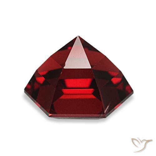 Granate piropo rojo natural de 2,14 ct, forma elegante, VS
