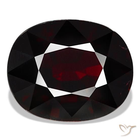 Granate piropo rojo natural de 18,41 ct, corte cojín, VS