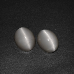 Gemas de quartz cat's eye crema natural de  ct, transparente, transparente / translúcido