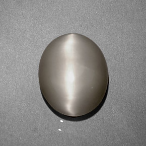 Quartz cat's eye crema natural de 1,97 ct, corte óvalo, opaco