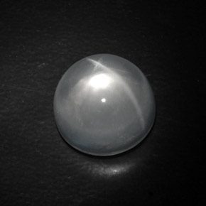 Quartz cat's eye blanco natural de 10,40 ct, corte redondo, transparente