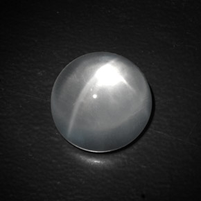 Quartz cat's eye blanco natural de 10,00 ct, corte redondo, transparente