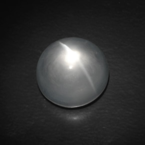 Cuarzo Ojo de Gato Blanco natural de 9.74 ct, Corte Redondo, Transparente