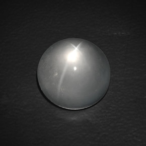 Quartz cat's eye blanco natural de 9,90 ct, corte redondo, transparente