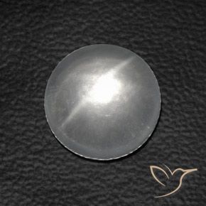 7.30ct Natural Blanco Cuarzo Ojo de Gato, Redondo, Transparente