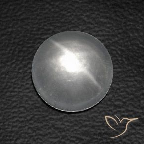 Cuarzo Ojo de Gato Blanco natural de 7.30 ct, Redondo, Transparente