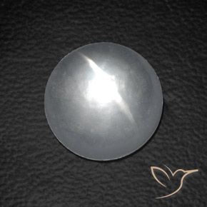 8.80ct Natural Blanco Cuarzo Ojo de Gato, Redondo, Transparente