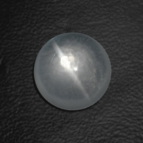 Cuarzo ojo de gato blanco natural de 8,07 ct, corte redondo, transparente