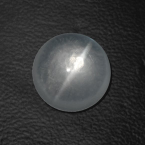 Cuarzo ojo de gato blanco natural de 8,07 ct, corte redondo, transparente
