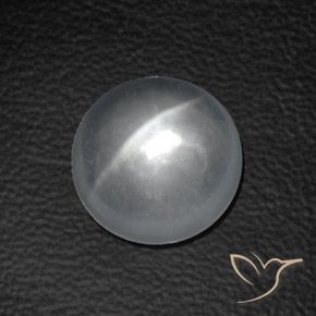 8.34ct Natural Blanco Cuarzo Ojo de Gato, Redondo, Transparente