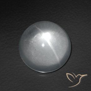 8.30ct Natural Blanco claro Cuarzo Ojo de Gato, Redondo, Transparente