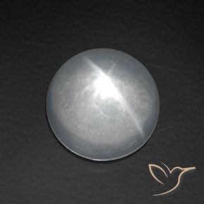 Cuarzo Ojo de Gato Blanco natural de 8.06 ct, Redondo, Transparente
