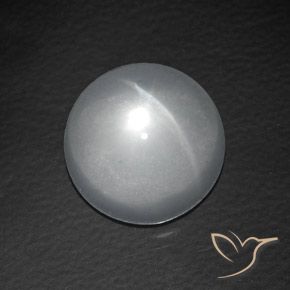 8.40ct Natural Blanco Cuarzo Ojo de Gato, Redondo, Transparente
