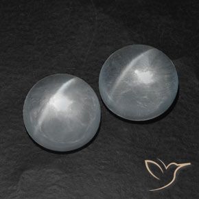 12.80ctw Natural Blanco claro Cuarzo Ojo de Gato, Redondo, Transparente