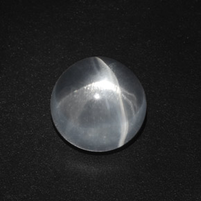 Cuarzo Ojo de Gato Blanco natural de 5.50 ct, Corte Redondo, Transparente