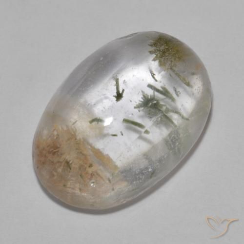 18.07ct Natural Multicolor Cuarzo Con Hedenbergita, Ovalada, Transparente